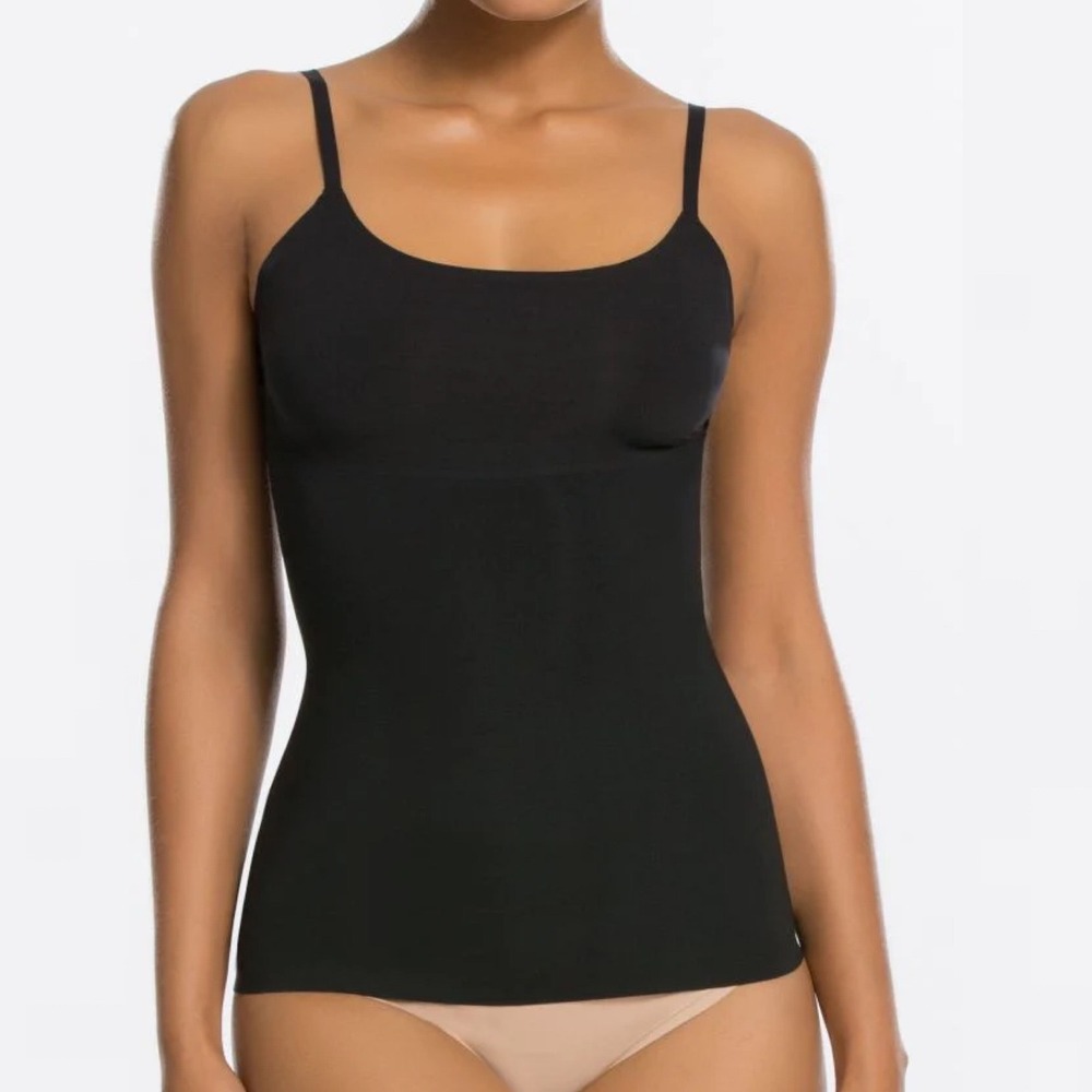 Spanx Smooth Convertible Cami Tank Top Black Womens Size 1X NEW Supportive Slim‎